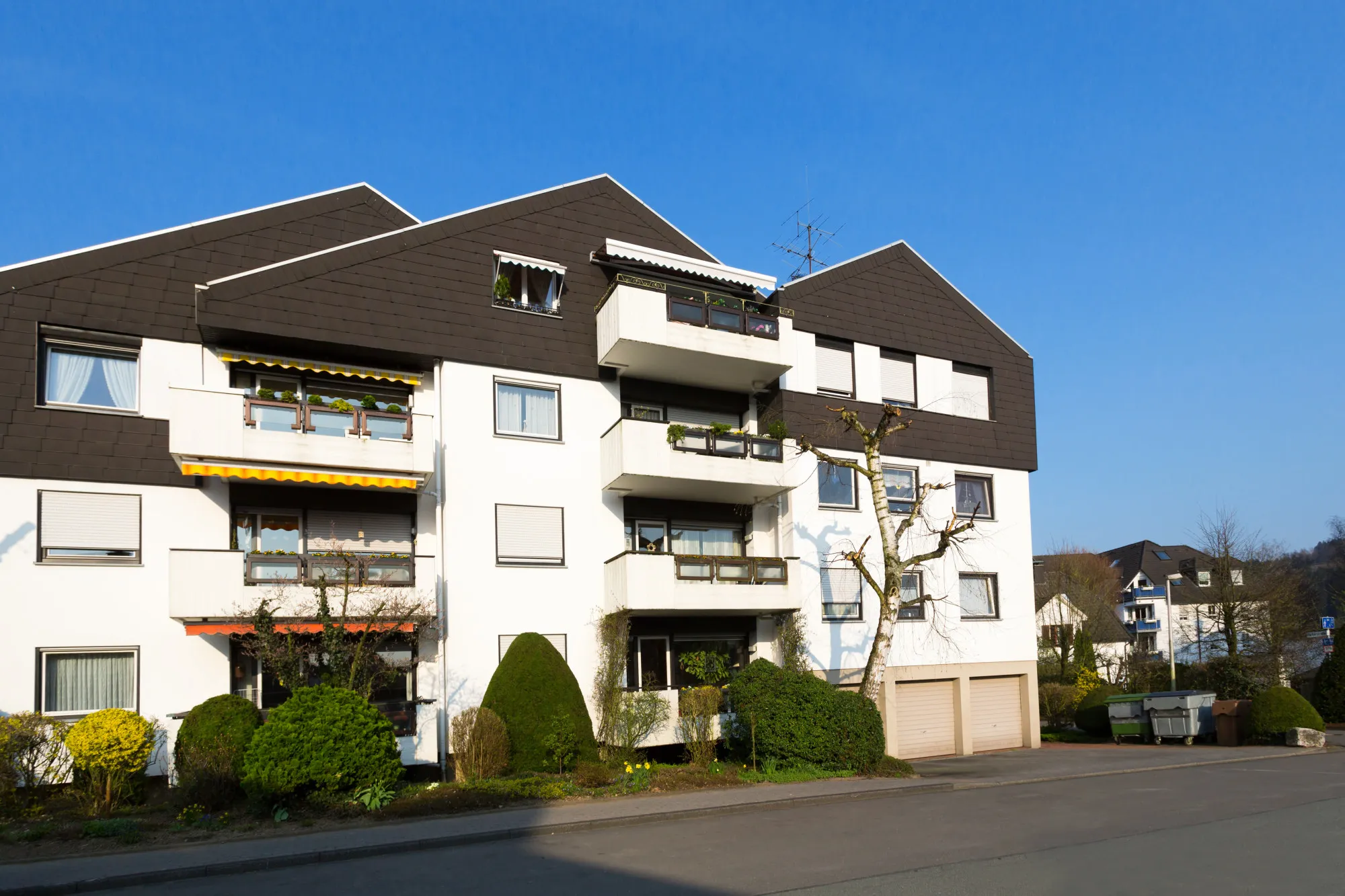 Modern residential apartment building in London